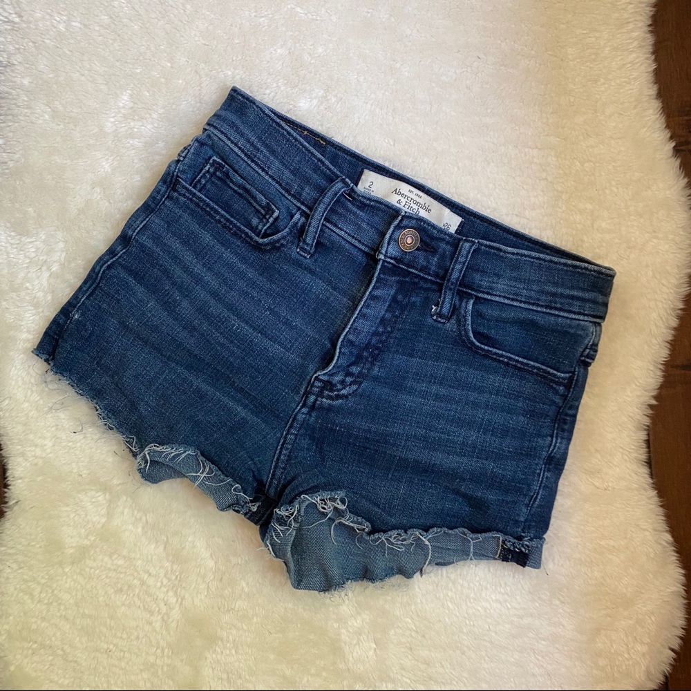 Mid rise jean shorts
